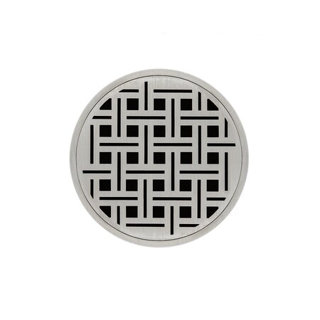 Infinity Drain 5"rnd RVDB5 CmpltKit W/WvePlt-SSt W/ABS BndFlange Drain, 2", 3", 4"OUTLT RVDB_5_A_SS